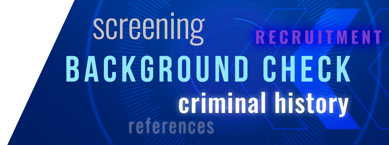 screening background check words