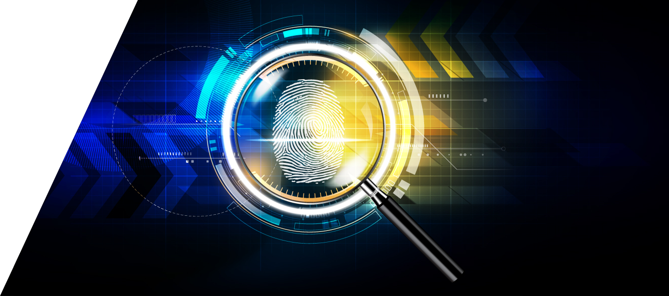 fingerprint and magnify glass